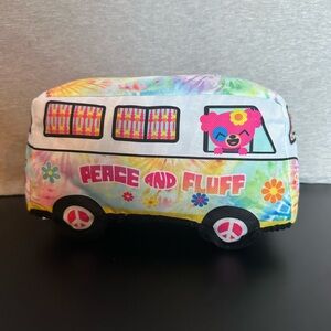 Bark Box Peace And Fluff Woofswaggin Bus Van Crinkle Squeak  Plush M-L Dog Toy